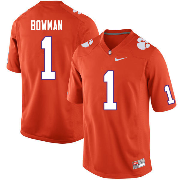 Men #1 Demarkcus Bowman Clemson Tigers College Football Jerseys Sale-Orange